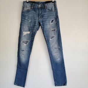 Armani Exchange distressed denim skinny jeans size 30 men's